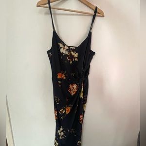Floral navy blue dress